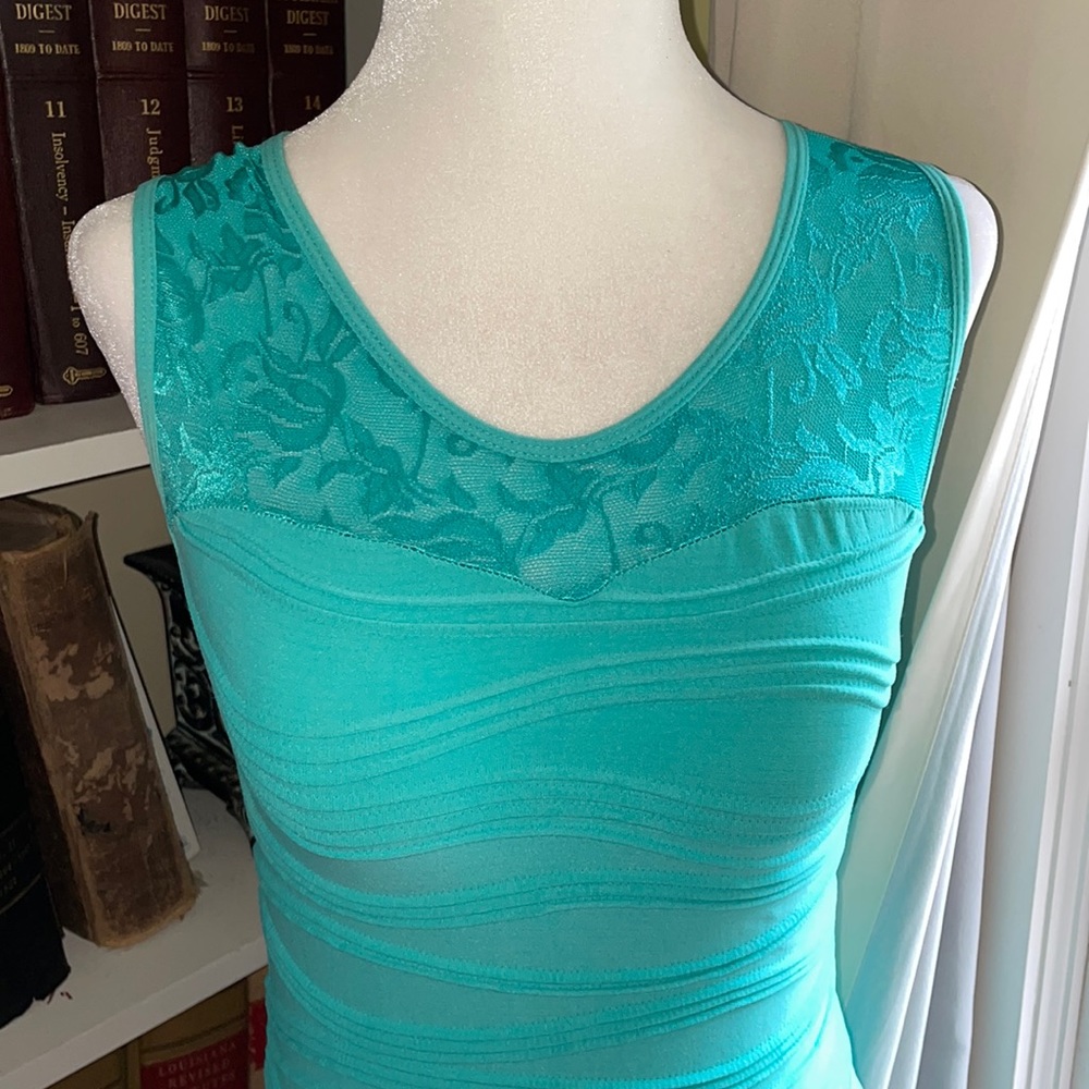 Women’s Sexy Spandex Aqua Lace Bondage Dress One Size